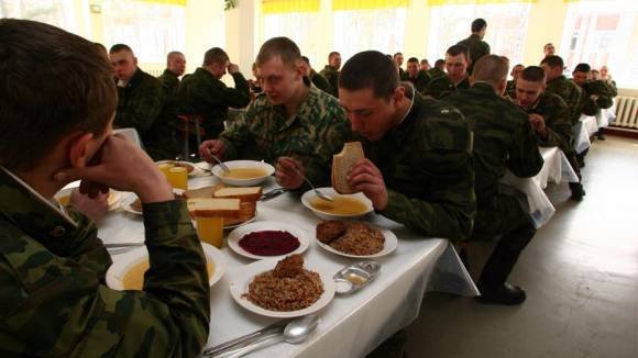 Прием пищи в армии